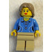 LEGO Lady mit Blau Polo Shirt und Shell Necklace Minifigur