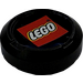 LEGO Grand Hockey Puck avec LEGO logo Autocollant (44848)