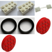 LEGO Large Wheels with accessories Parts Pack Set 901-2