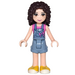 LEGO Laurie met Denim Overall Rok en Dark Roze Top Minifiguur