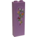 LEGO Lavender Brick 1 x 2 x 5 with Dragonfly and Flowers Sticker with Stud Holder (2454)