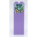 LEGO Lavendel Steen 1 x 2 x 5 met &#039;OPEN 8-20&#039; en Wit Bloemen Sticker met noppenhouder (2454)