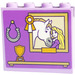LEGO Lavendel Steen 1 x 4 x 3 met Paard, Rapunzel, Horseshoe, Bow, Shelf, Cup Sticker (49311)