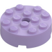 LEGO Lavanda Ladrillo 4 x 4 Circular con Agujero (87081)