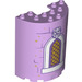 LEGO Lavender Cylinder 3 x 6 x 6 Half with Gold window with beast (35347 / 79602)