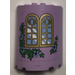 LEGO Lavender Cylinder 3 x 6 x 6 Half with Tower Sticker (35347)