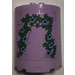 LEGO Lavender Cylinder 3 x 6 x 6 Half with Tower with vines Sticker (35347)