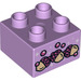 LEGO Lavender Duplo Brick 2 x 2 with Acorns and sparkles (3437 / 26416)