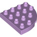 LEGO Lavendel Duplo Platte 4 x 4 mit Runden Ecke (98218)