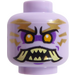 LEGO Lavender Head with Gold Tattoos and Open Mouth with Tusks (Recessed Solid Stud) (3626)