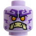 LEGO Lavender Head with Tusks Medium Lavender Tattoos (Rumble Keeper) (Recessed Solid Stud) (3626 / 71542)