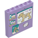 LEGO Lavender Panel 1 x 6 x 5 with Goat Diagram (59349 / 105936)