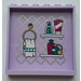 LEGO Lavendel Panel 1 x 6 x 5 mit Towel, Shelf mit Cosmetics und Shelf mit Perfumes Aufkleber (59349)
