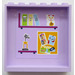 LEGO Lavender Panel 1 x 6 x 5 with with Shelves and Bulletin Board Sticker (59349)
