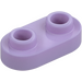 LEGO Lavender Plate 1 x 2 with Rounded Ends and Open Studs (35480)