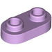 LEGO Lavender Plate 1 x 2 with Rounded Ends and Open Studs (35480)