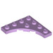 LEGO Lavender Plate 4 x 4 with Circular Cut Out (35044)