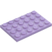 LEGO Lavender Plate 4 x 6 (3032)