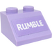 LEGO Lavanda Pendenza 2 x 2 (45°) con &quot;Rumble&quot; Name Piastra Adesivo (3039)