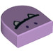 LEGO Lavender Tile 1 x 1 Half Oval with Face with Teeth (24246 / 77990)