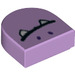 LEGO Lavendel Fliese 1 x 1 Hälfte Oval mit Gesicht mit Zähne (24246 / 77990)