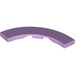 LEGO Lavender Tile 4 x 4 Curved Corner with Cutouts (3477 / 27507)