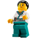 LEGO Lee (Zwart Bun Haar) Minifiguur