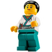 LEGO Lee (Zwart Bun Haar) minifiguur