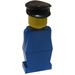 LEGO Legoland man Blauw Top en Zwart Hoed minifiguur