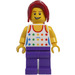 LEGO Legoland Tog Kvinde Passager Tank Top med Stjerner Minifigur