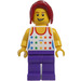 LEGO Legoland Train Female Passenger Tank Haut avec Stars Figurine