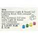 LEGO Light et Sound 1 x 2 Lighting Brique et 4 Colour Globes 5034