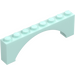 LEGO Aguamarina claro Arco 1 x 8 x 2 Parte superior delgada y elevada sin refuerzo en la parte inferior (16577 / 40296)