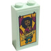 LEGO Aqua clair Brique 1 x 2 x 3 avec Woman, Note, &#039;Friday&#039; Autocollant (22886)