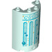 LEGO Licht Aqua Cilinder 2 x 4 x 5 Halve met Blauw Windows en Bubbles (35312 / 91046)