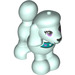 LEGO Licht aqua Hond - Poodle met Paars Ogen (78471 / 78474)