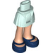 LEGO Licht aqua Heup met Basic Gebogen Rok met Dark Blauw Shoes met dik scharnier (35634)