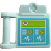 LEGO Light Aqua Medical Clipboard with Blue Traces Sticker (98393)