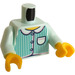 LEGO Light Aqua Minifig Torso with Striped Outfit (973)