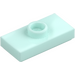 LEGO Light Aqua Plate 1 x 2 with 1 Stud (with Groove and Bottom Stud Holder) (15573 / 78823)