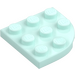 LEGO Light Aqua Plate 3 x 3 Round Corner (30357)