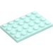 LEGO Light Aqua Plate 4 x 6 (3032)