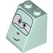 LEGO Aqua clair Pente 2 x 2 x 2 (65°) avec Professor Zundapp Smile avec tube inférieur (3678 / 94871)