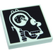 LEGO Light Aqua Tile 2 x 2 with Homer Simpsons Head X-Ray with Groove (3068 / 20919)