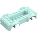 LEGO Light Aqua Vehicle Base with Medium Stone Gray Wheel Holders (1813 / 12622)