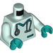 LEGO Helles Aqua Veterinary mit Stethoscope Minifig Torso (973 / 76382)