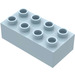 LEGO Lichtblauw Duplo Steen 2 x 4 (3011 / 31459)