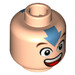 LEGO Light Flesh Aang Head with Blue Arrow (Safety Stud) (3626 / 56080)