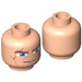 LEGO Light Flesh Anakin Skywalker Head with Scar and Blue Eyes (Recessed Solid Stud) (3626 / 62116)