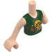 LEGO Light Flesh Autumn (Dark Green Shirt, Gold Mushrooms Top) Friends Torso (92456 / 100811)